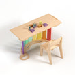 Set - Wippe / doppelseitiges Brett / Stuhl - Regenbogenfarben