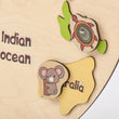 BusyKids Holz-Weltkarte mit magnetischen Tierfiguren