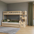 BusyKids Etagenbett FOXY-MAX mit Aufbewahrungstreppe 90 x 200 / 120 x 200 cm