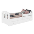 Kinderbett FELIX mit Schutzbarriere und Aufbewahrungsschublade - 160 x 80 cm