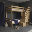 BusyKids Etagenbett MIRA-MAX 2in1 mit vorderer Stauraumtreppe 90 x 200 cm