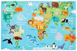 Kinderteppich Torino kids 233 WORLD MAP