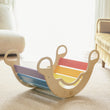 Set - Wippe / doppelseitiges Brett / Stuhl - Regenbogenfarben