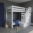 BusyKids Etagenbett MIRA-MAX 2in1 mit vorderer Stauraumtreppe 90 x 200 cm