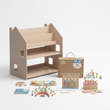 Regal 2-in-1 + Montessori-Box ab 36 Monaten + Füllung nach Wahl — Set BusyKids [fill:none]