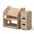 Regal 2-in-1 + Spielzeugkiste ×3, Set BusyKids