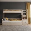 BusyKids Etagenbett LUMI-MAX mit Aufbewahrungstreppe 90 x 200 / 120 x 200 cm