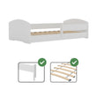 Montessori-Kinderbett LEO 160 × 80 / 140 × 70 cm mit Rausfallschutz