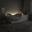 Kinderbett FELIX mit Schutzbarriere und Aufbewahrungsschublade - 160 x 80 cm