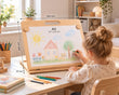 Faltbare BusyKids Zeichenstaffelei mit magnetischen Haltern