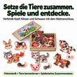 BusyKids Lernpuzzle aus Holz mit Tieren – 30 Teile