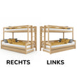 BusyKids Etagenbett LUMI-ONE mit seitlicher Leiter 90 x 200 / 120 x 200 cm