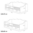 Montessori-Bodenbett EMMA 140 × 70 / 160 × 80 cm – Weiß