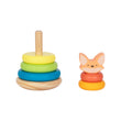 BusyKids Kinder-Holzpyramide „Füchslein“