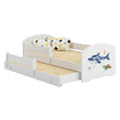 Kinderbett LUK-MAX mit Zusatzbett 145 x 80 cm und Matratze
