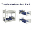 BusyKids Etagenbett MIRA 2-in-1 für Kinder 90 x 200 cm