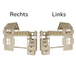 BusyKids Hochbett GALAXY-HOUSE mit halbem Dach und Treppe mit Stauraum 90 x 200 cm