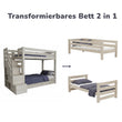 BusyKids Etagenbett MIRA-ONE 2-in-1 mit seitlicher Treppe und Stauraum 90 x 200 cm