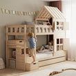 BusyKids Etagenbett DREAM-HOUSE mit Treppe und Stauraum 200 x 90 cm