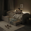 Kinderbett LUK-MAX mit Zusatzbett 145 x 80 cm und Matratze