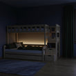 BusyKids Etagenbett FOXY-MAX mit Aufbewahrungstreppe 90 x 200 / 120 x 200 cm