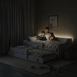 Kinderbett ERYK-MAX mit Zusatzbett 145 x 80 cm und Matratze