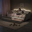 Kinderbett EMMA-MAX mit Zusatzbett 145 x 80 cm und Matratze
