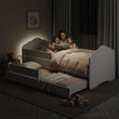 Kinderbett FALA-MAX mit Zusatzbett 145 x 80 cm und Matratze