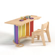 Set - Wippe / doppelseitiges Brett / Stuhl - Regenbogenfarben