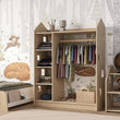 Offener Kinderkleiderschrank in Form eines Hauses BusyKids
