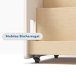 Das doppelseitige Bücherregal auf Rädern - Weiß