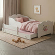 Kinderbett ANNA-MAX mit Zusatzbett 145 х 80 cm - mit Grafik und Matratze