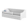 Kinderbett ERYK mit Schutzgitter und Aufbewahrungsschublade - 160 x 80/180 x 80 cm