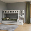 BusyKids Etagenbett FOXY-MAX mit Aufbewahrungstreppe 90 x 200 / 120 x 200 cm